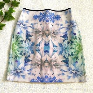 Julia Korol pastel floral graphic mini skirt